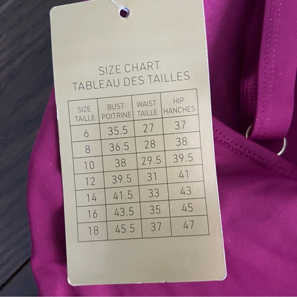 Gottex essentials one piece raspberry colour bathing suit size 12 - Picture 7 of 7